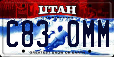 UT license plate C830MM