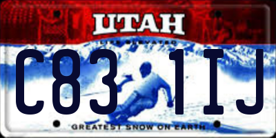 UT license plate C831IJ
