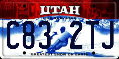 UT license plate C832TJ