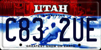 UT license plate C832UE