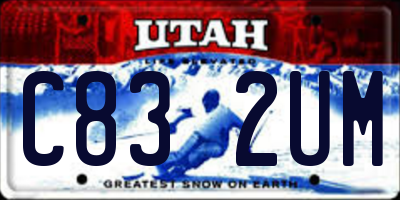 UT license plate C832UM