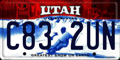 UT license plate C832UN
