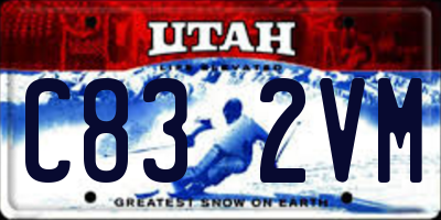 UT license plate C832VM
