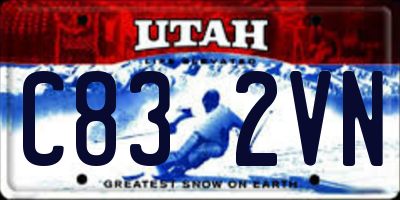 UT license plate C832VN