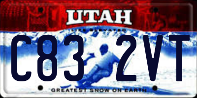 UT license plate C832VT