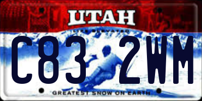 UT license plate C832WM
