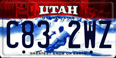 UT license plate C832WZ