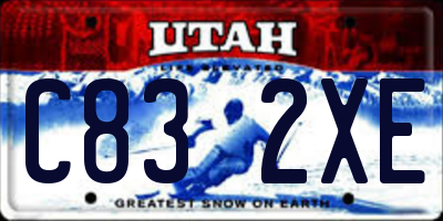 UT license plate C832XE