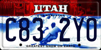 UT license plate C832YO