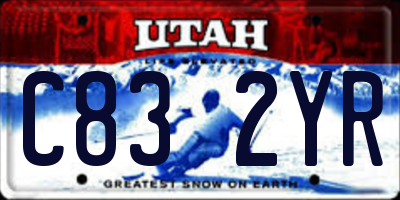 UT license plate C832YR