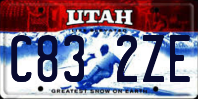 UT license plate C832ZE