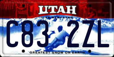 UT license plate C832ZL