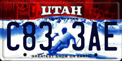 UT license plate C833AE