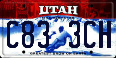UT license plate C833CH