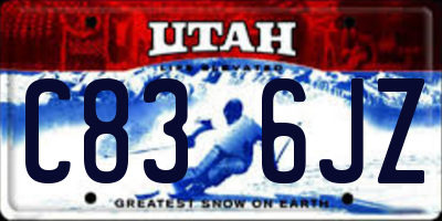 UT license plate C836JZ