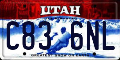 UT license plate C836NL