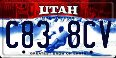 UT license plate C838CV