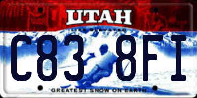 UT license plate C838FI