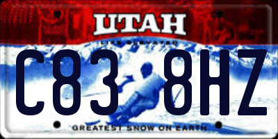 UT license plate C838HZ