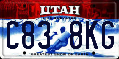 UT license plate C838KG