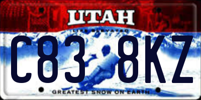 UT license plate C838KZ