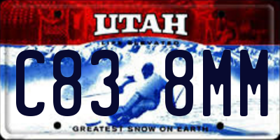 UT license plate C838MM