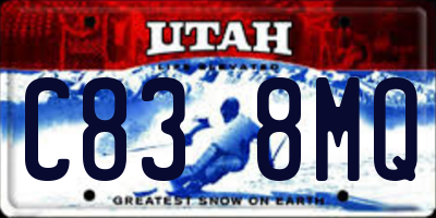 UT license plate C838MQ