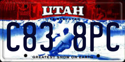 UT license plate C838PC