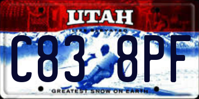 UT license plate C838PF