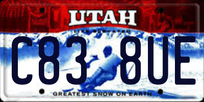 UT license plate C838UE