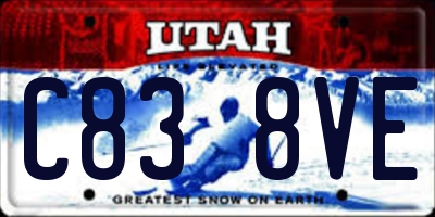 UT license plate C838VE