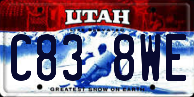 UT license plate C838WE
