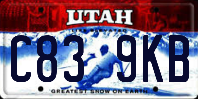 UT license plate C839KB