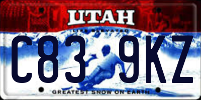 UT license plate C839KZ
