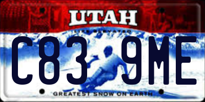 UT license plate C839ME