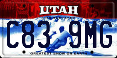 UT license plate C839MG