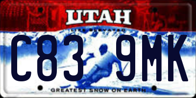 UT license plate C839MK