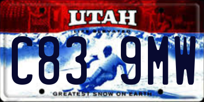 UT license plate C839MW