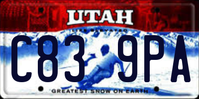 UT license plate C839PA