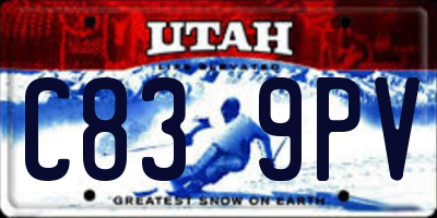 UT license plate C839PV