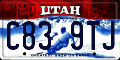 UT license plate C839TJ