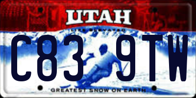 UT license plate C839TW