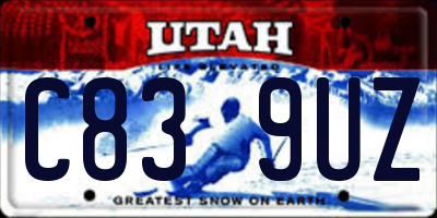UT license plate C839UZ