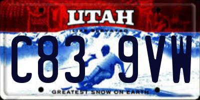 UT license plate C839VW