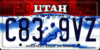 UT license plate C839VZ