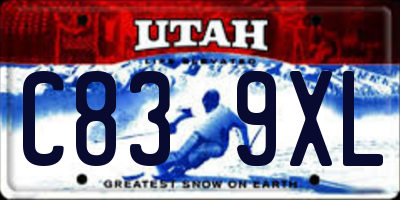 UT license plate C839XL