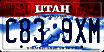 UT license plate C839XM