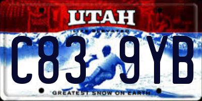 UT license plate C839YB