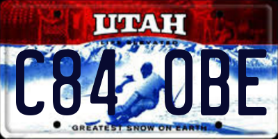 UT license plate C840BE
