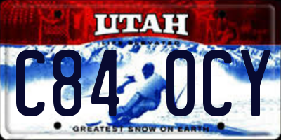 UT license plate C840CY